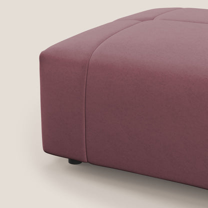 Pouf Giotto in morbida microfibra effetto velluto impermeabile idrorepellente T09 salmone 