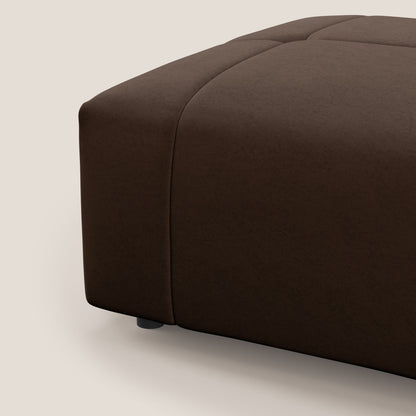 Pouf Giotto in morbida microfibra effetto velluto impermeabile idrorepellente T09 marrone 