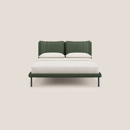 Giselle letto moderno con cuscini testata regolabile con tasche in microfibra impermeabile T11 verde 