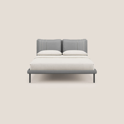 Giselle letto moderno con cuscini testata regolabile con tasche in microfibra impermeabile T11 grigio 