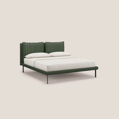 Giselle letto moderno con cuscini testata regolabile con tasche in microfibra impermeabile T11 verde 