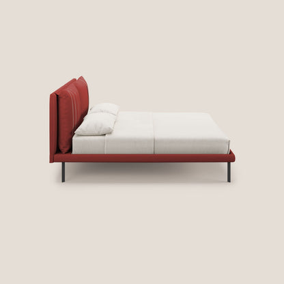 Giselle letto moderno con cuscini testata regolabile con tasche in microfibra impermeabile T11 rosso