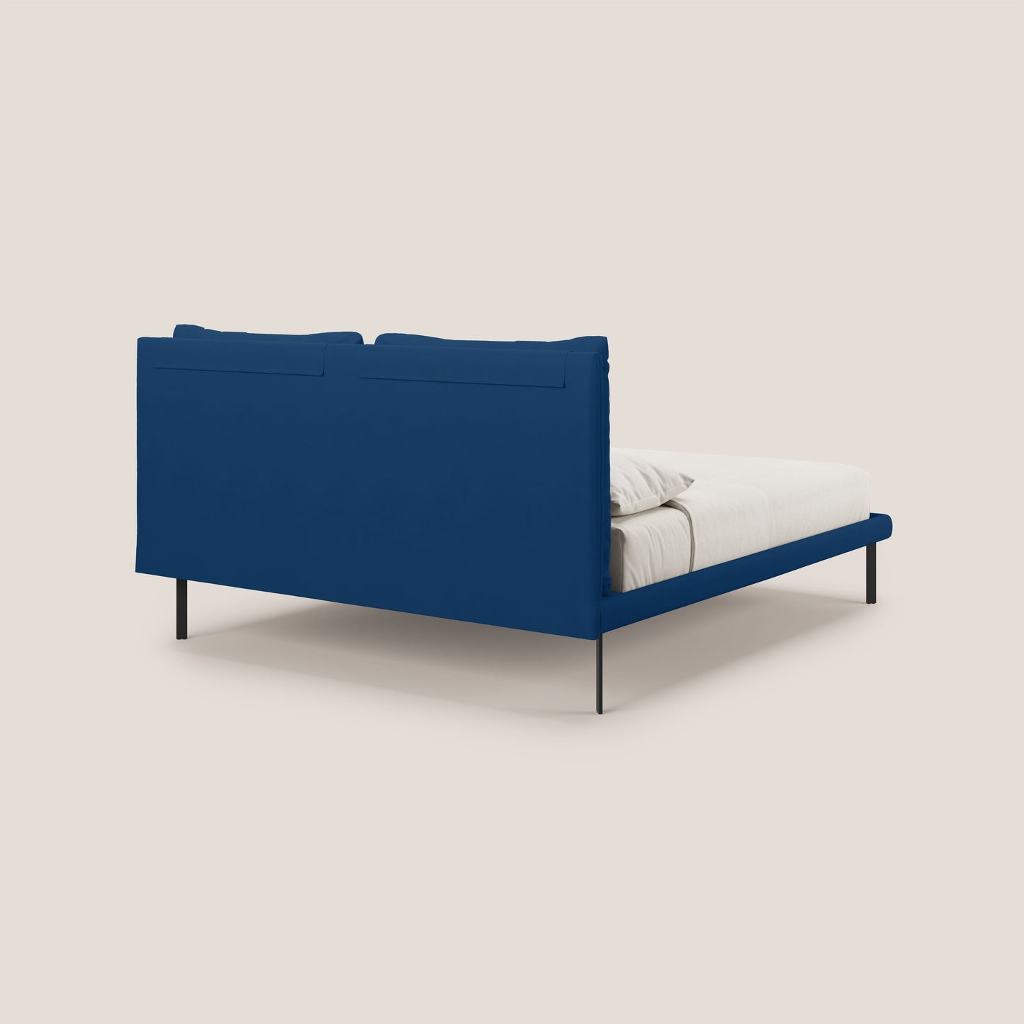 Giselle letto moderno con cuscini testata regolabile con tasche in microfibra impermeabile T11 blu 