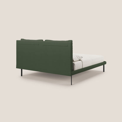 Giselle letto moderno con cuscini testata regolabile con tasche in microfibra impermeabile T11 verde 