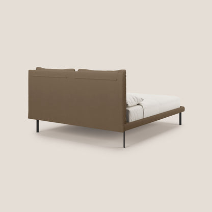 Giselle letto moderno con cuscini testata regolabile con tasche in microfibra impermeabile T11 marrone