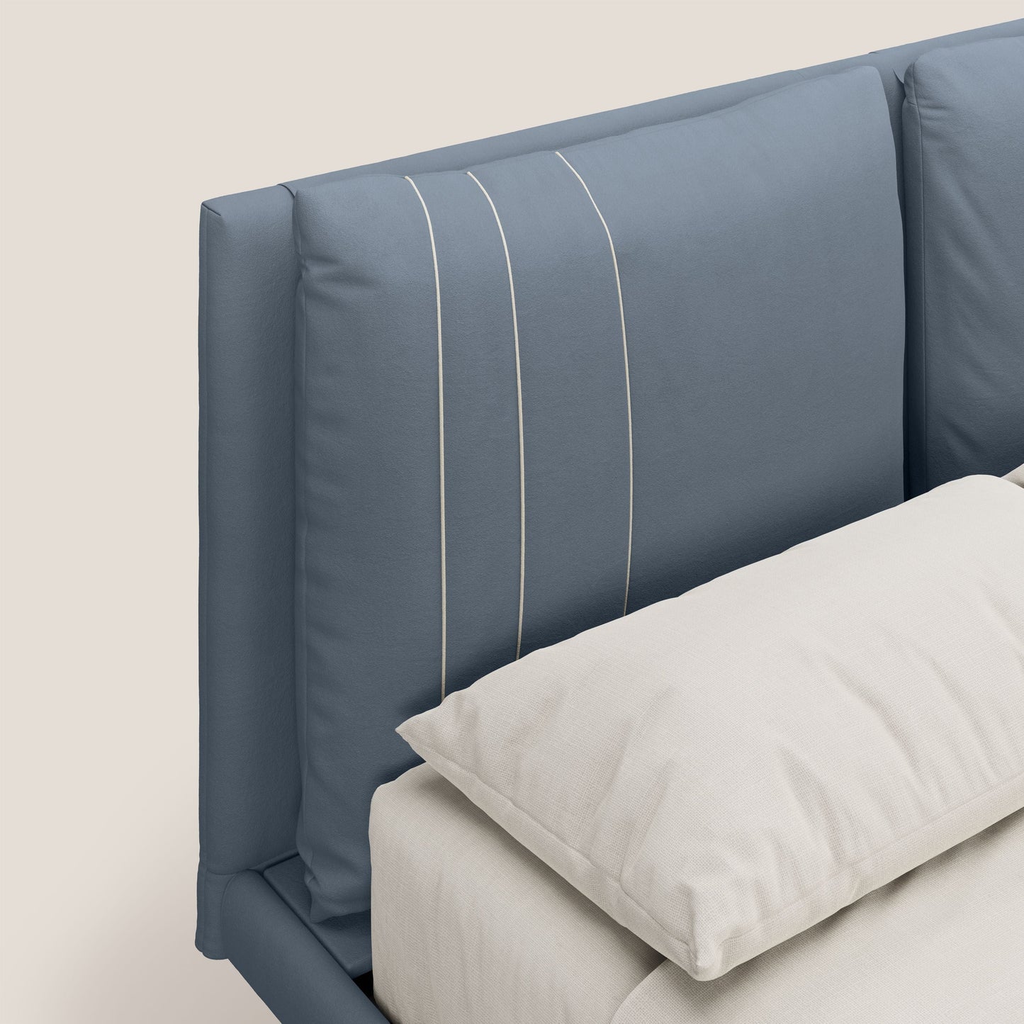 Giselle letto moderno con cuscini testata regolabile con tasche in microfibra impermeabile T11 carta da zucchero 
