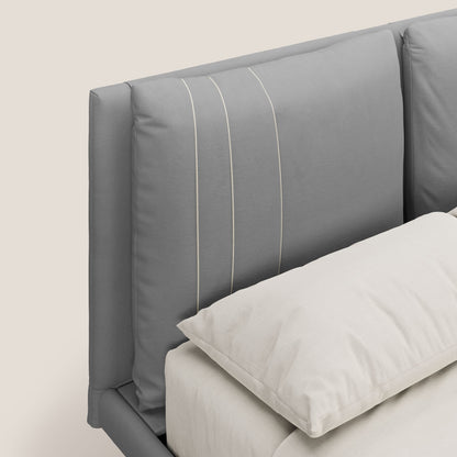 Giselle letto moderno con cuscini testata regolabile con tasche in microfibra impermeabile T11 grigio 