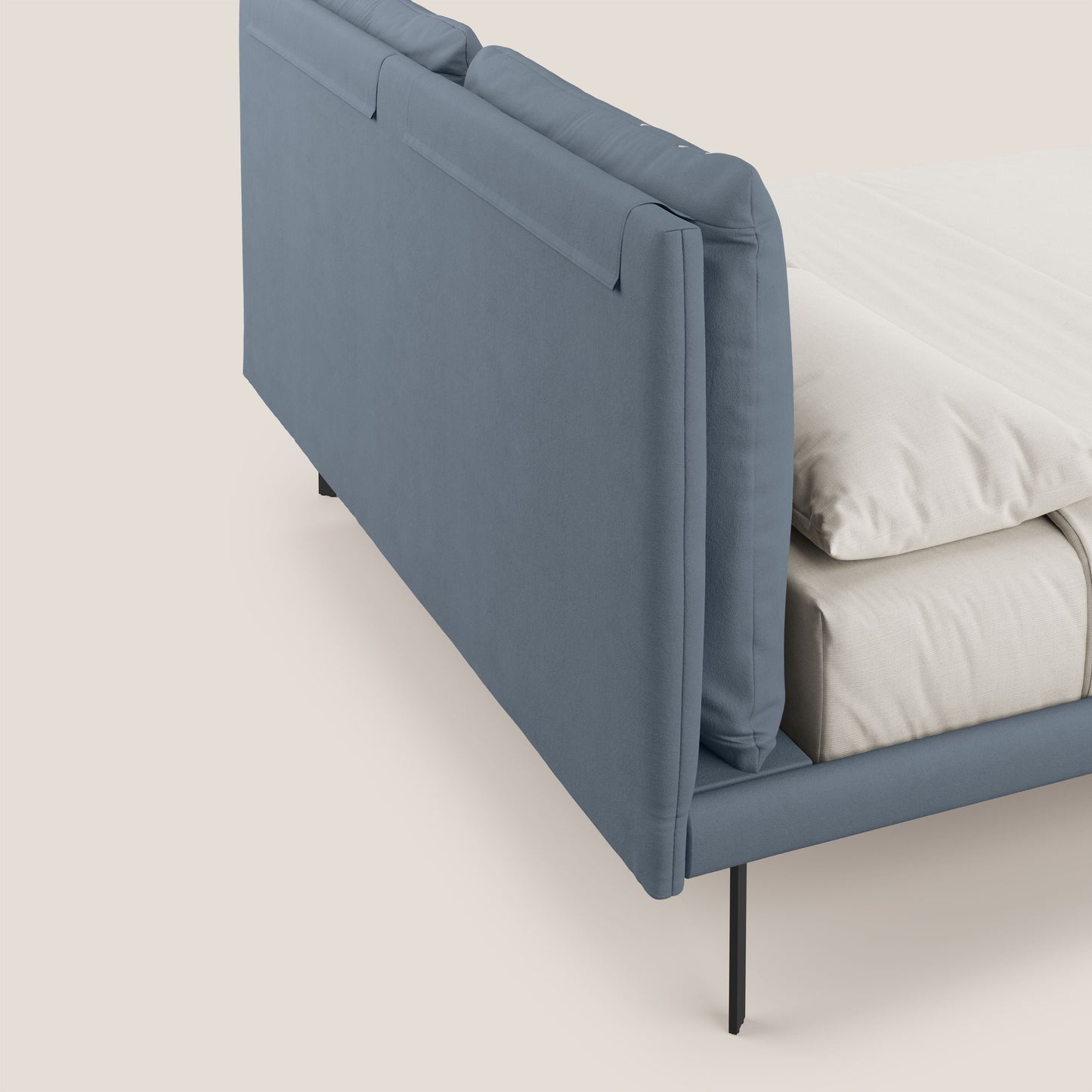 Giselle letto moderno con cuscini testata regolabile con tasche in microfibra impermeabile T11 carta da zucchero 