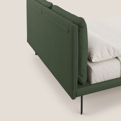 Giselle letto moderno con cuscini testata regolabile con tasche in microfibra impermeabile T11 verde 