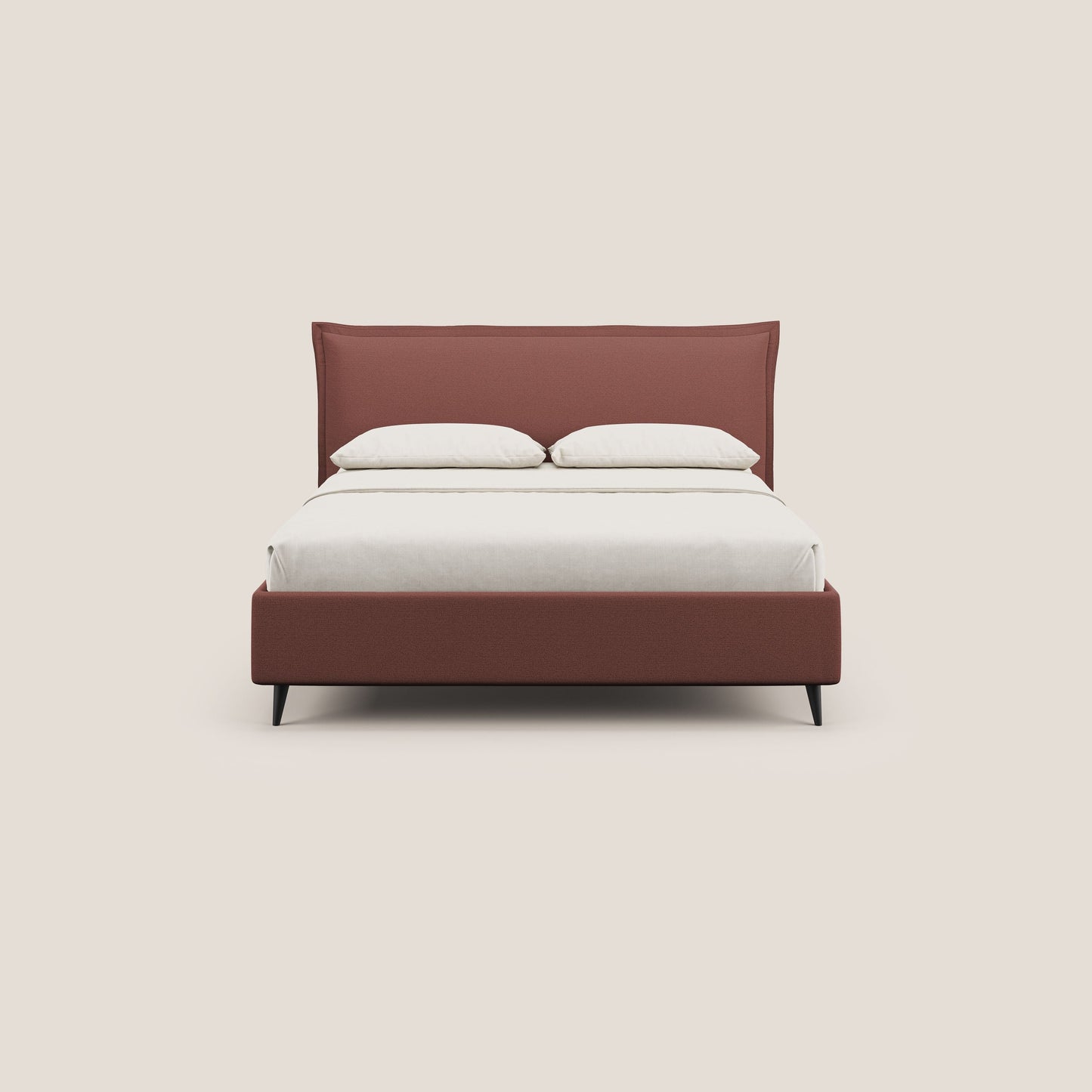 Hans letto contenitore imbottito minimal in tessuto simil cotone impermeabile T19 salmone 