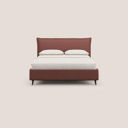 Hans letto contenitore imbottito minimal in tessuto simil cotone impermeabile T19 salmone 