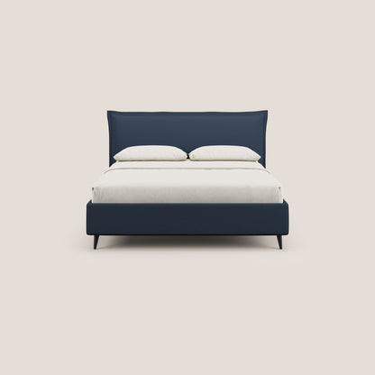 Hans letto contenitore imbottito minimal in tessuto simil cotone impermeabile T19 blu 