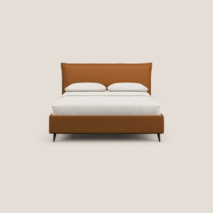 Hans letto contenitore imbottito minimal in tessuto simil cotone impermeabile T19 arancio 