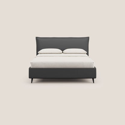 Hans letto contenitore imbottito minimal in tessuto simil cotone impermeabile T19 antracite 