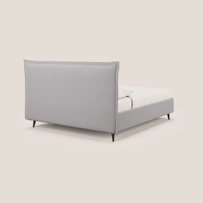 Hans letto contenitore imbottito minimal in tessuto simil cotone impermeabile T19 grigio 