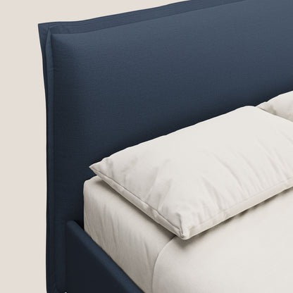 Hans letto contenitore imbottito minimal in tessuto simil cotone impermeabile T19 blu 