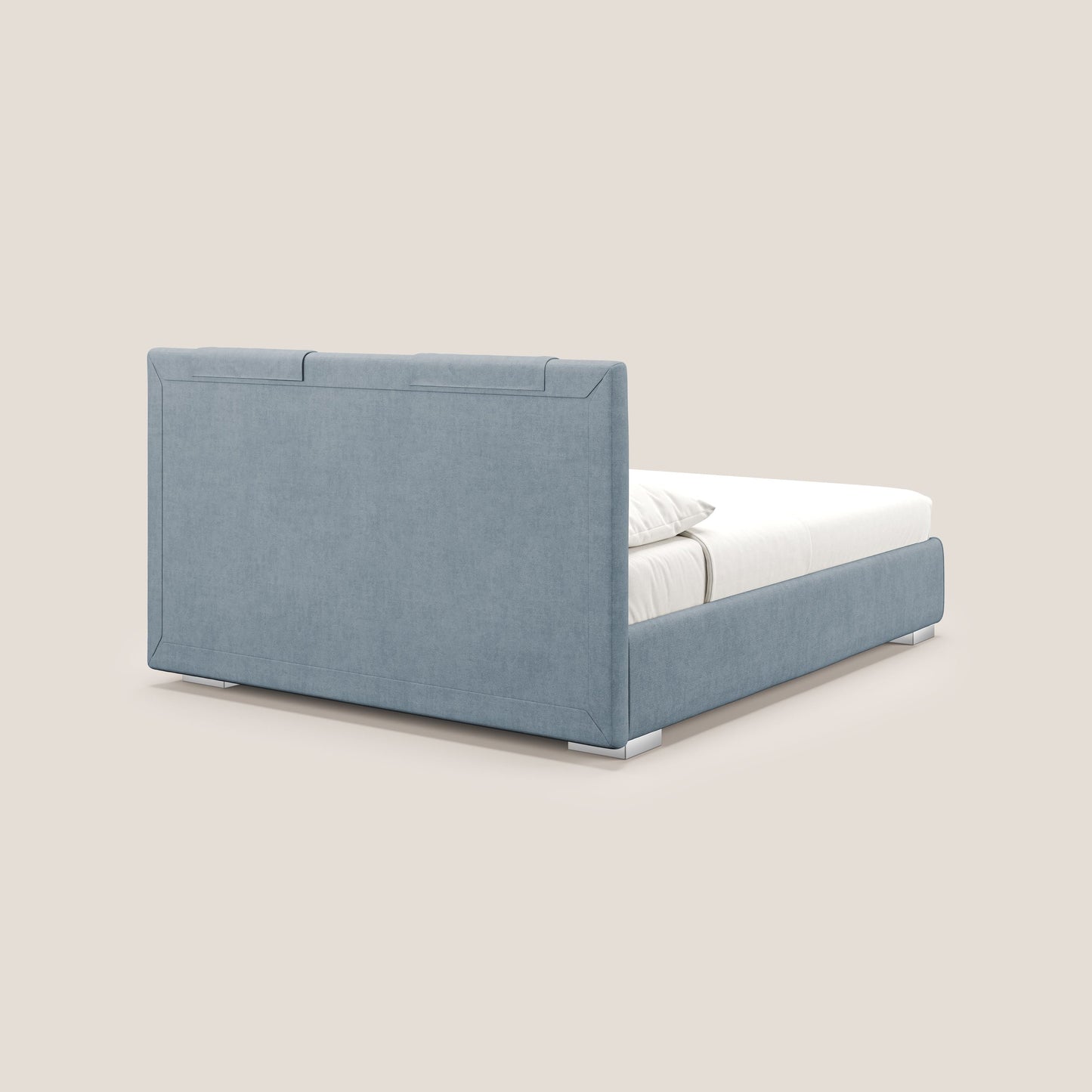 Horus letto imbottito contenitore e presa USB sulla testata in tessuto impermeabile T02 carta da zucchero 