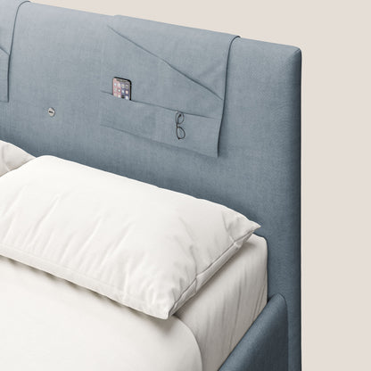 Horus letto imbottito contenitore e presa USB sulla testata in tessuto impermeabile T02 carta da zucchero 