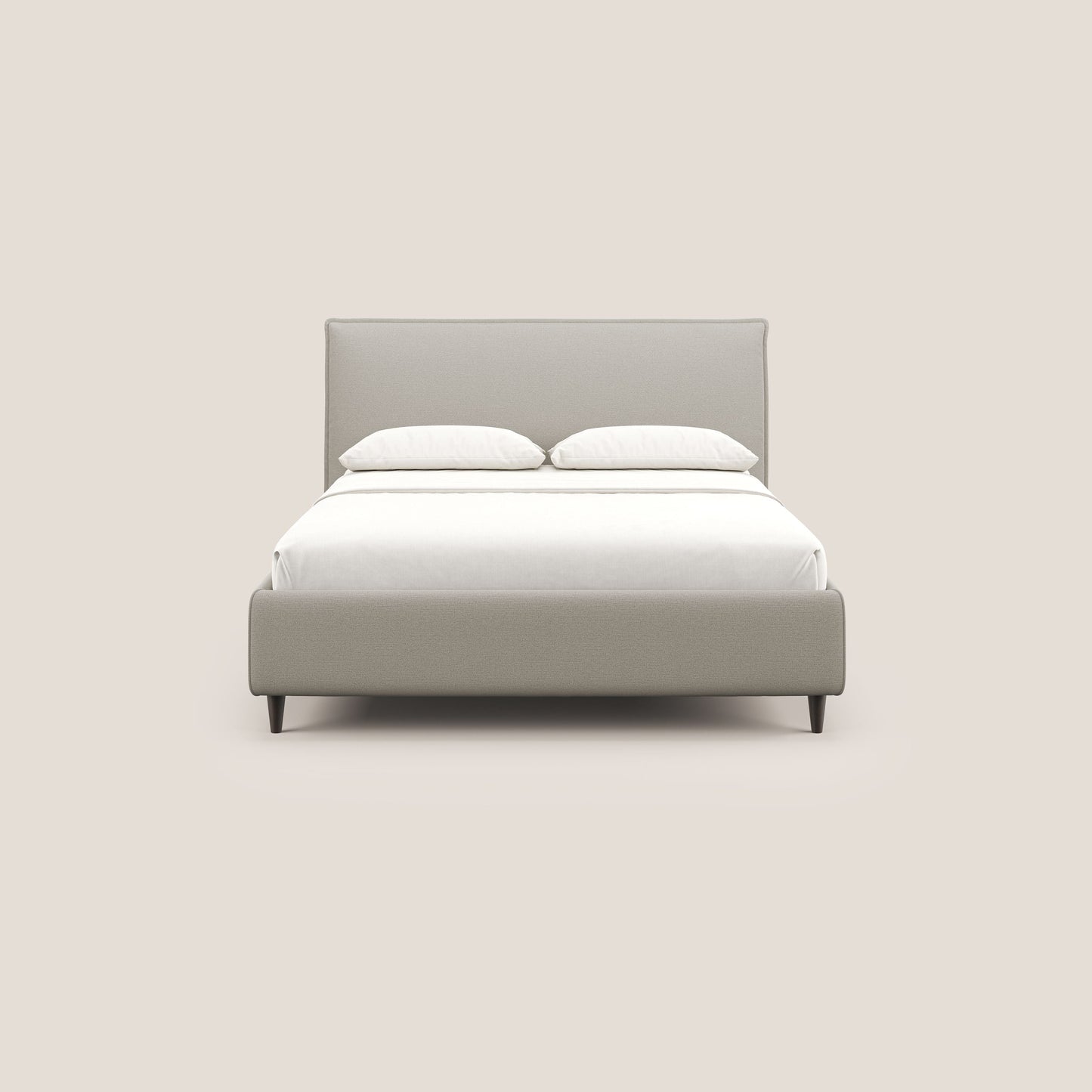 Hunter letto imbottito contenitore sfoderabile in tessuto impermeabile fiammato T19 panna 