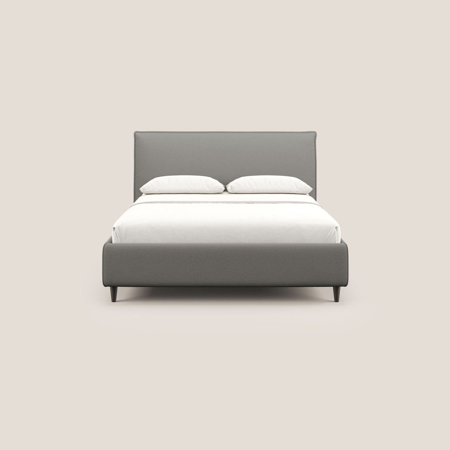 Hunter letto imbottito contenitore sfoderabile in tessuto impermeabile fiammato T19 beige 