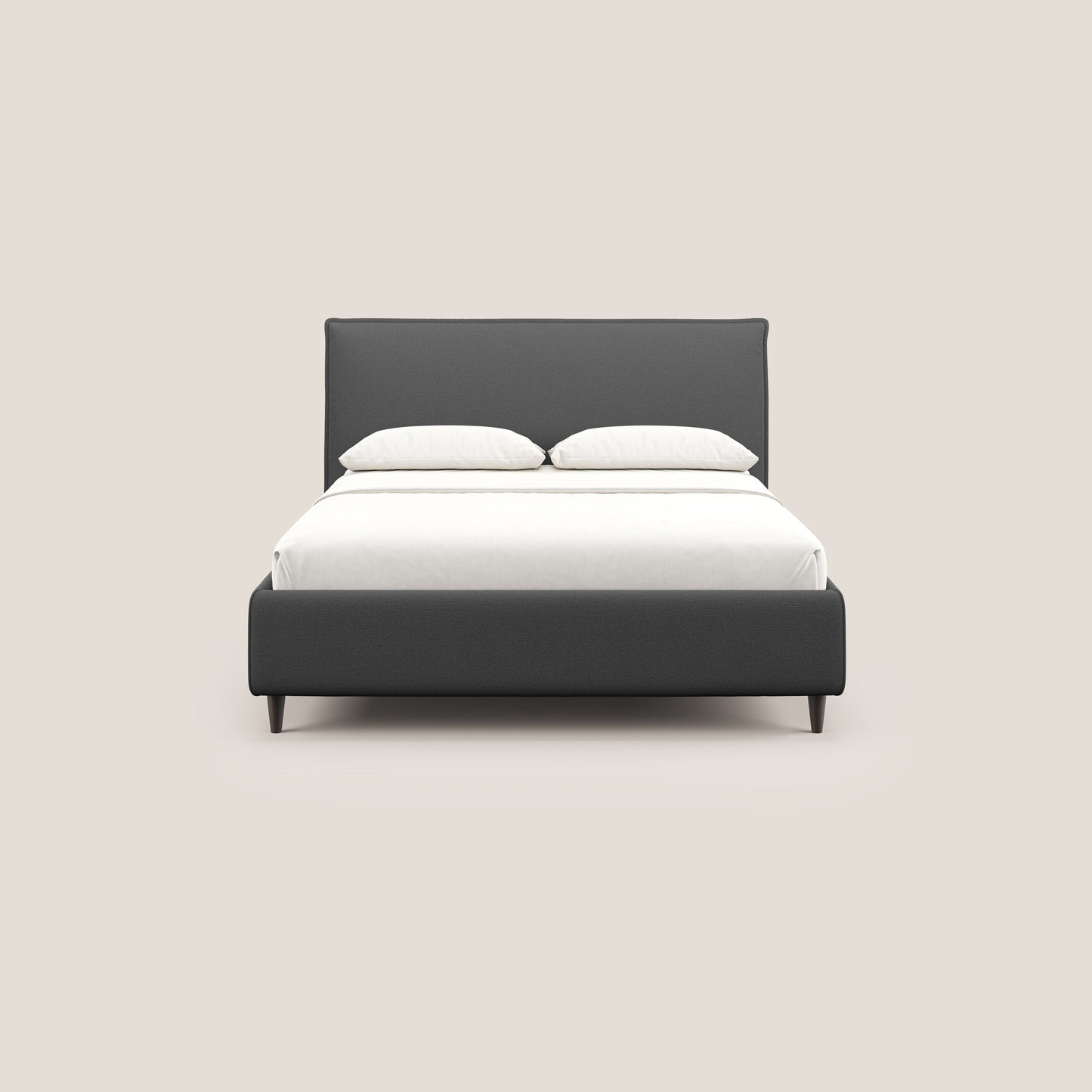 Hunter letto imbottito contenitore sfoderabile in tessuto impermeabile fiammato T19 antracite 