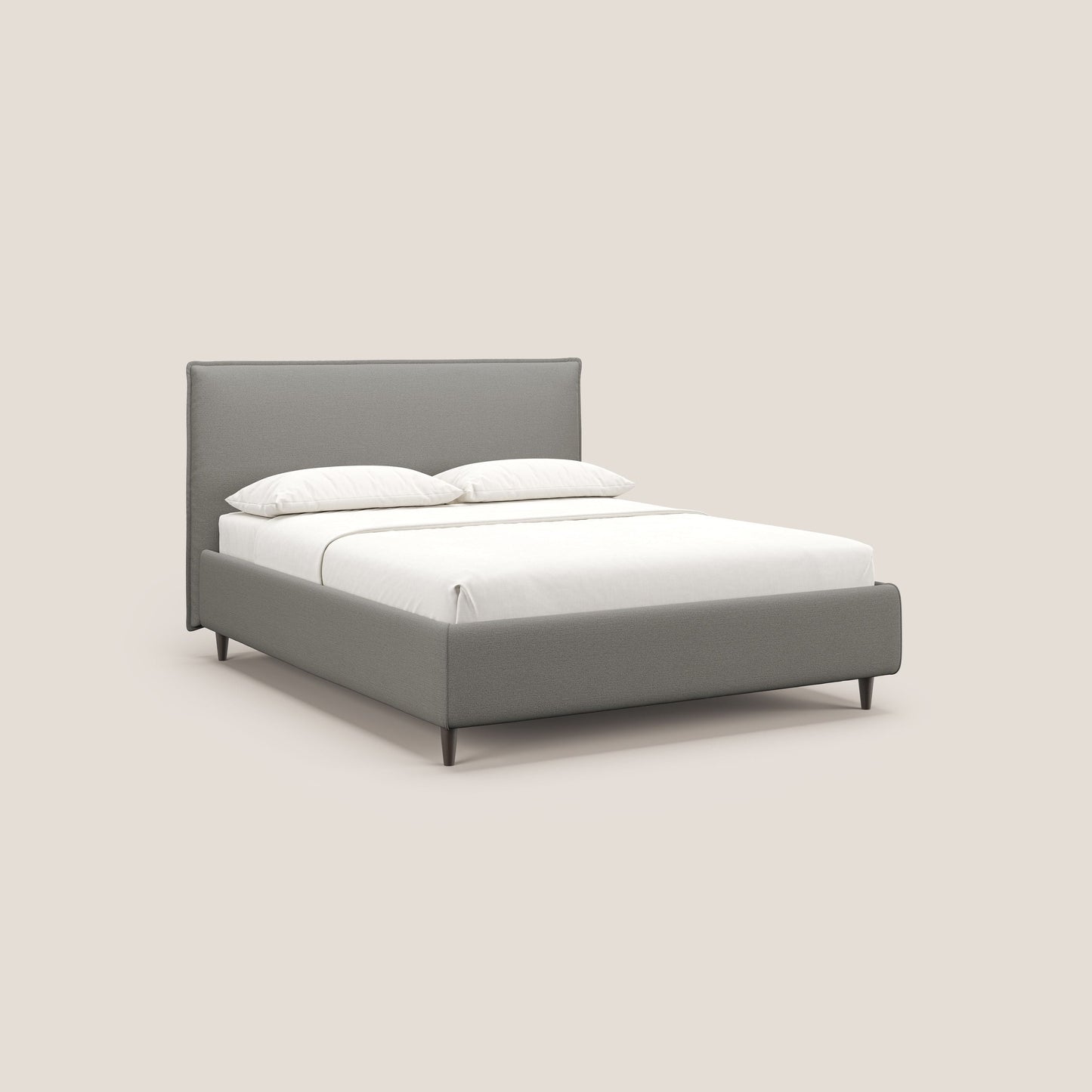 Hunter letto imbottito contenitore sfoderabile in tessuto impermeabile fiammato T19 beige 