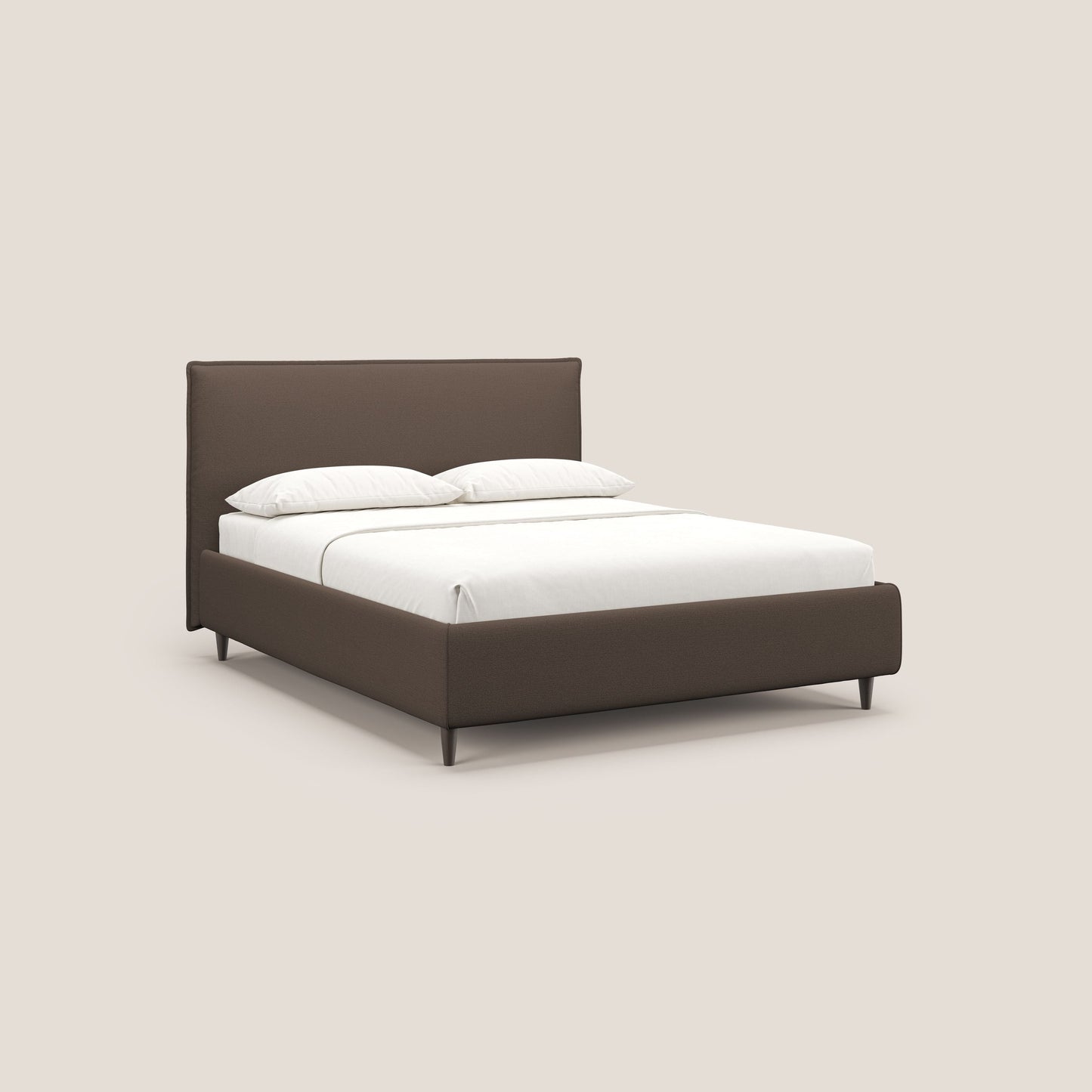 Hunter letto imbottito contenitore sfoderabile in tessuto impermeabile fiammato T19 marrone 