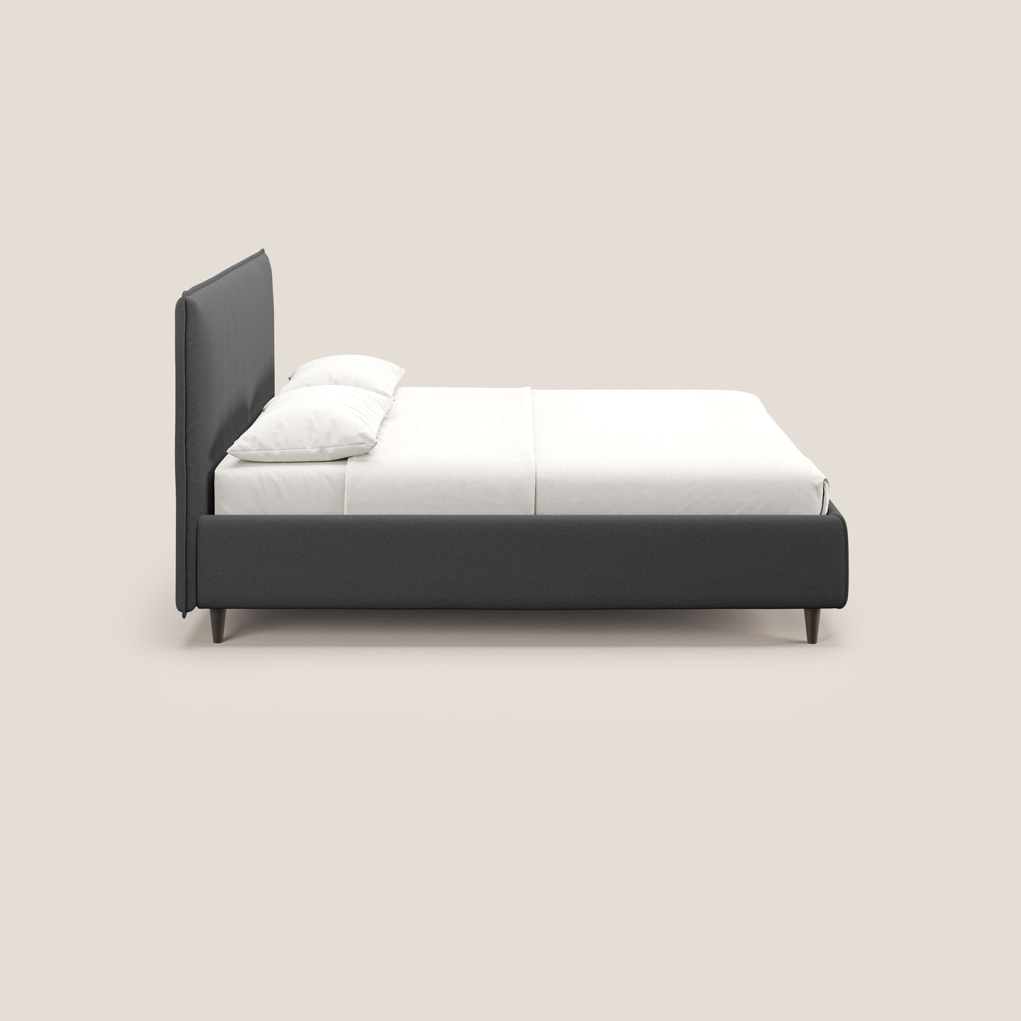 Hunter letto imbottito contenitore sfoderabile in tessuto impermeabile fiammato T19 antracite 