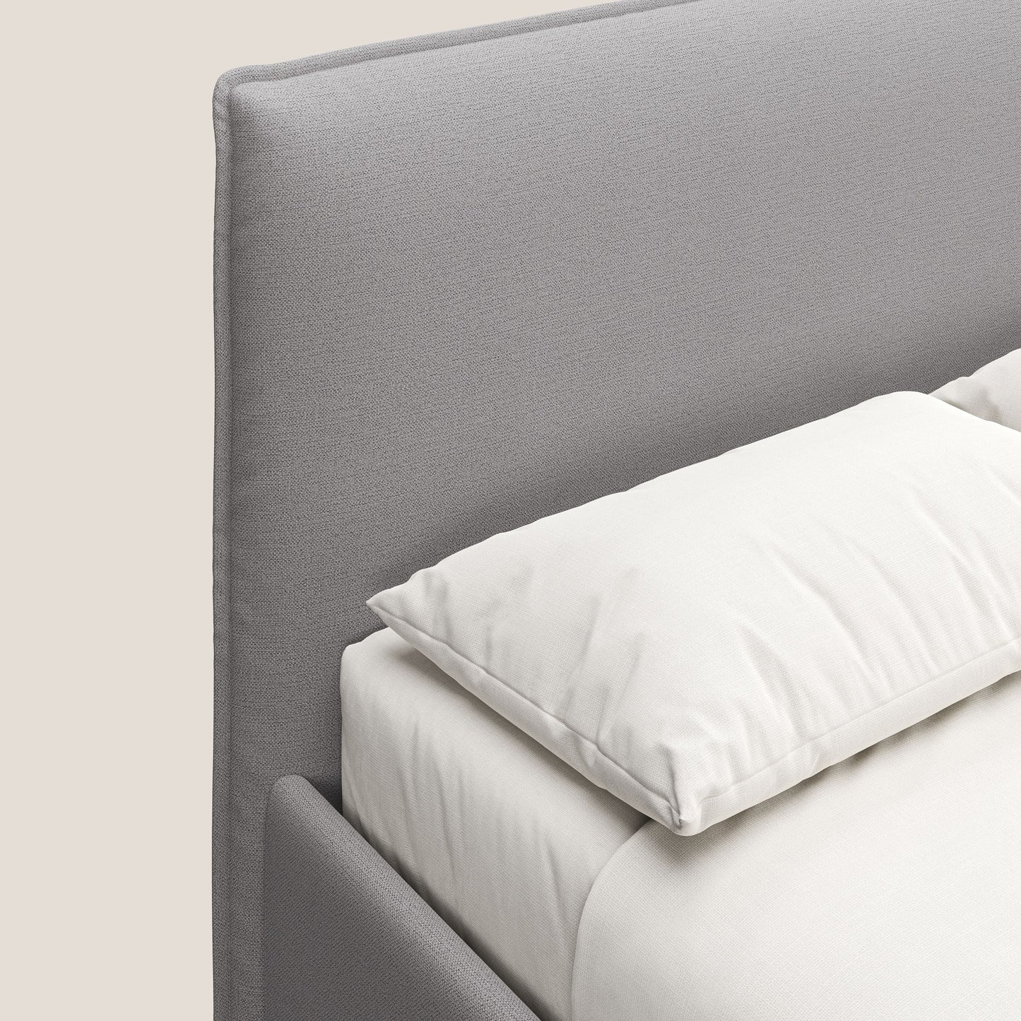 Hunter letto imbottito contenitore sfoderabile in tessuto impermeabile fiammato T19 grigio 