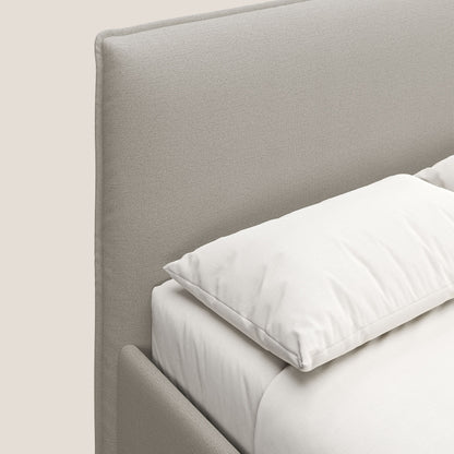 Hunter letto imbottito contenitore sfoderabile in tessuto impermeabile fiammato T19 panna 