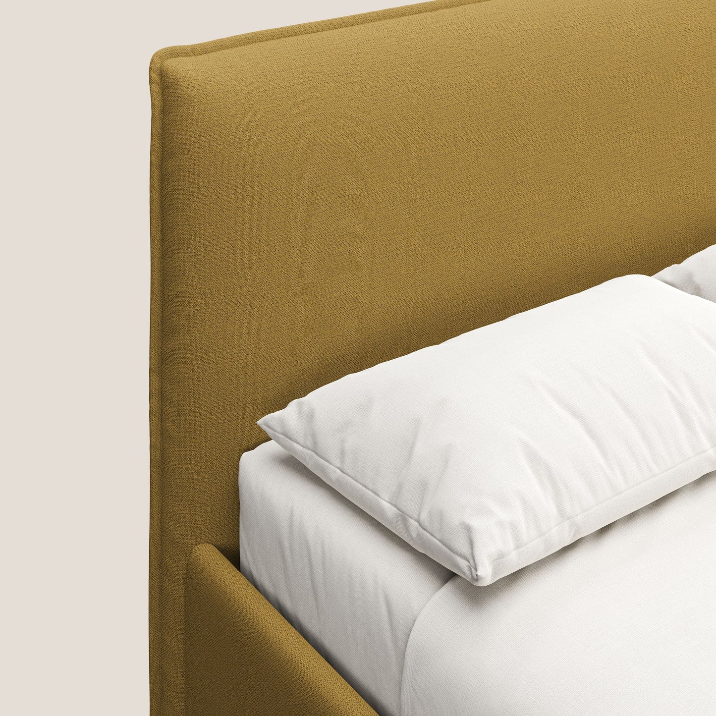 Hunter letto imbottito contenitore sfoderabile in tessuto impermeabile fiammato T19 giallo 