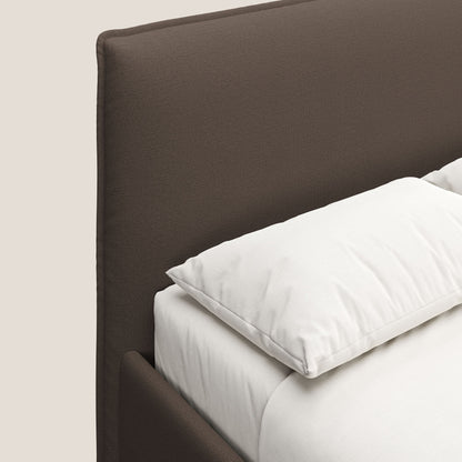 Hunter letto imbottito contenitore sfoderabile in tessuto impermeabile fiammato T19 marrone 