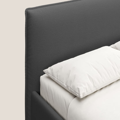 Hunter letto imbottito contenitore sfoderabile in tessuto impermeabile fiammato T19 antracite 