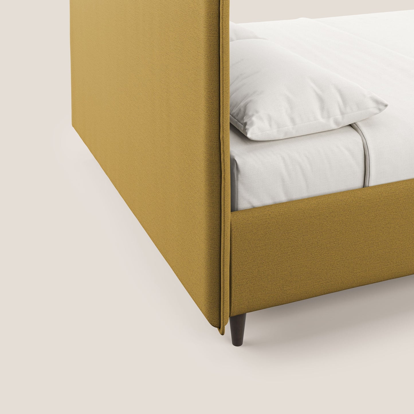 Hunter letto imbottito contenitore sfoderabile in tessuto impermeabile fiammato T19 giallo 