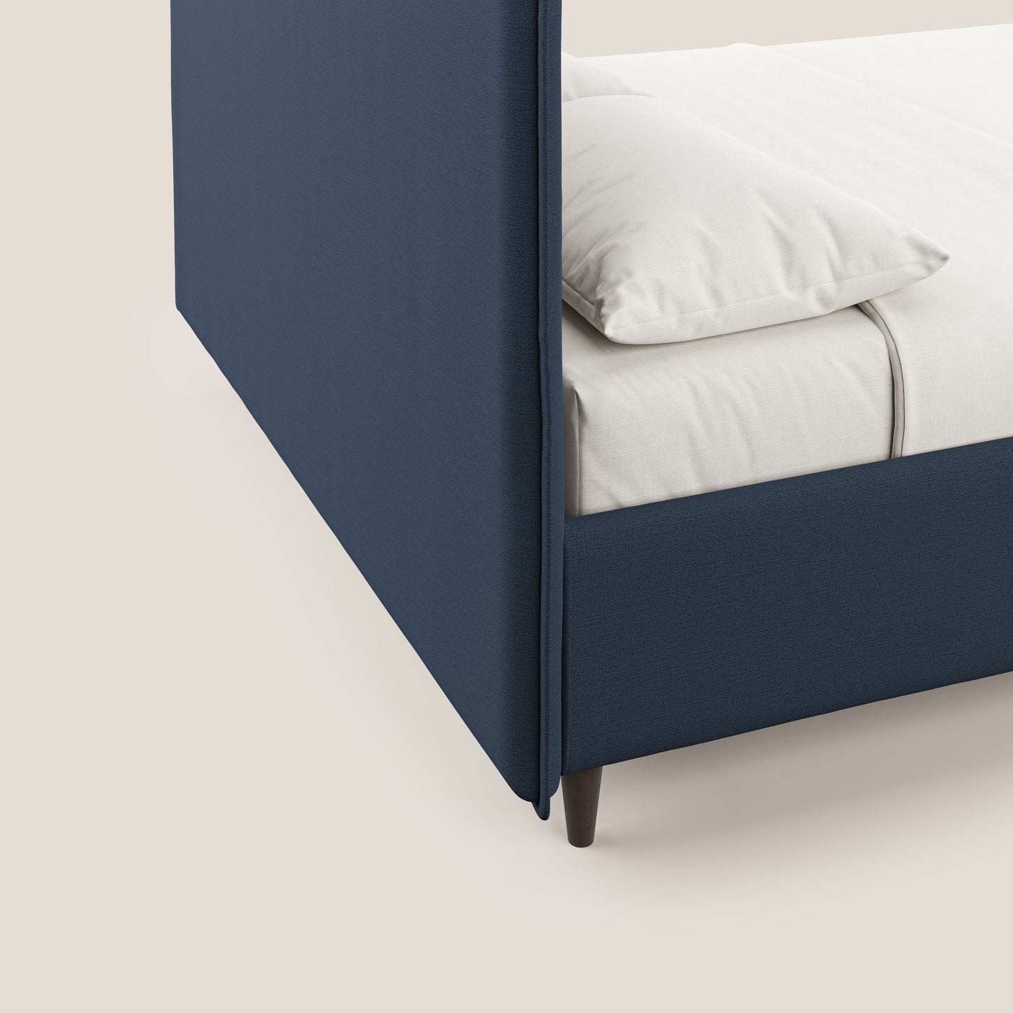 Hunter letto imbottito contenitore sfoderabile in tessuto impermeabile fiammato T19 blu 