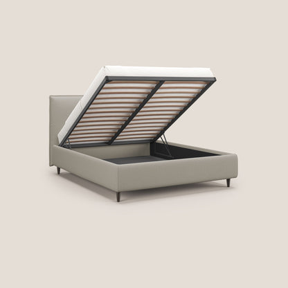 Hunter letto imbottito contenitore sfoderabile in tessuto impermeabile fiammato T19 panna 