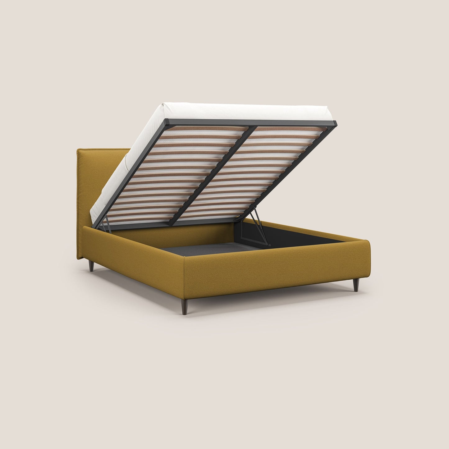 Hunter letto imbottito contenitore sfoderabile in tessuto impermeabile fiammato T19 giallo 