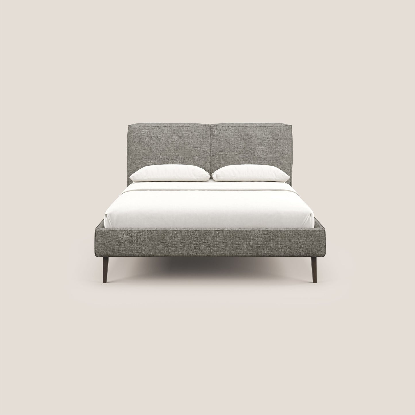 Isotta letto imbottito completamente sfoderabile in morbido tessuto impermeabile T10 talpa 