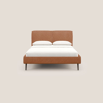 Isotta letto imbottito completamente sfoderabile in morbido tessuto impermeabile T10 arancio 