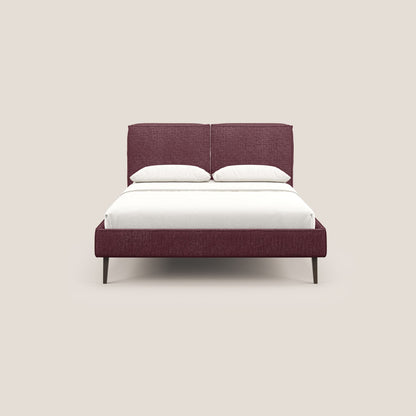 Isotta letto imbottito completamente sfoderabile in morbido tessuto impermeabile T10 bordeaux 