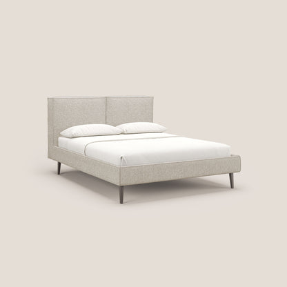 Isotta letto imbottito completamente sfoderabile in morbido tessuto impermeabile T10 beige 