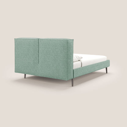 Isotta letto imbottito completamente sfoderabile in morbido tessuto impermeabile T10 verde acqua 