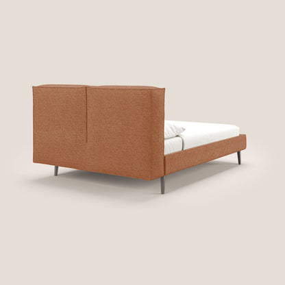 Isotta letto imbottito completamente sfoderabile in morbido tessuto impermeabile T10 arancio 