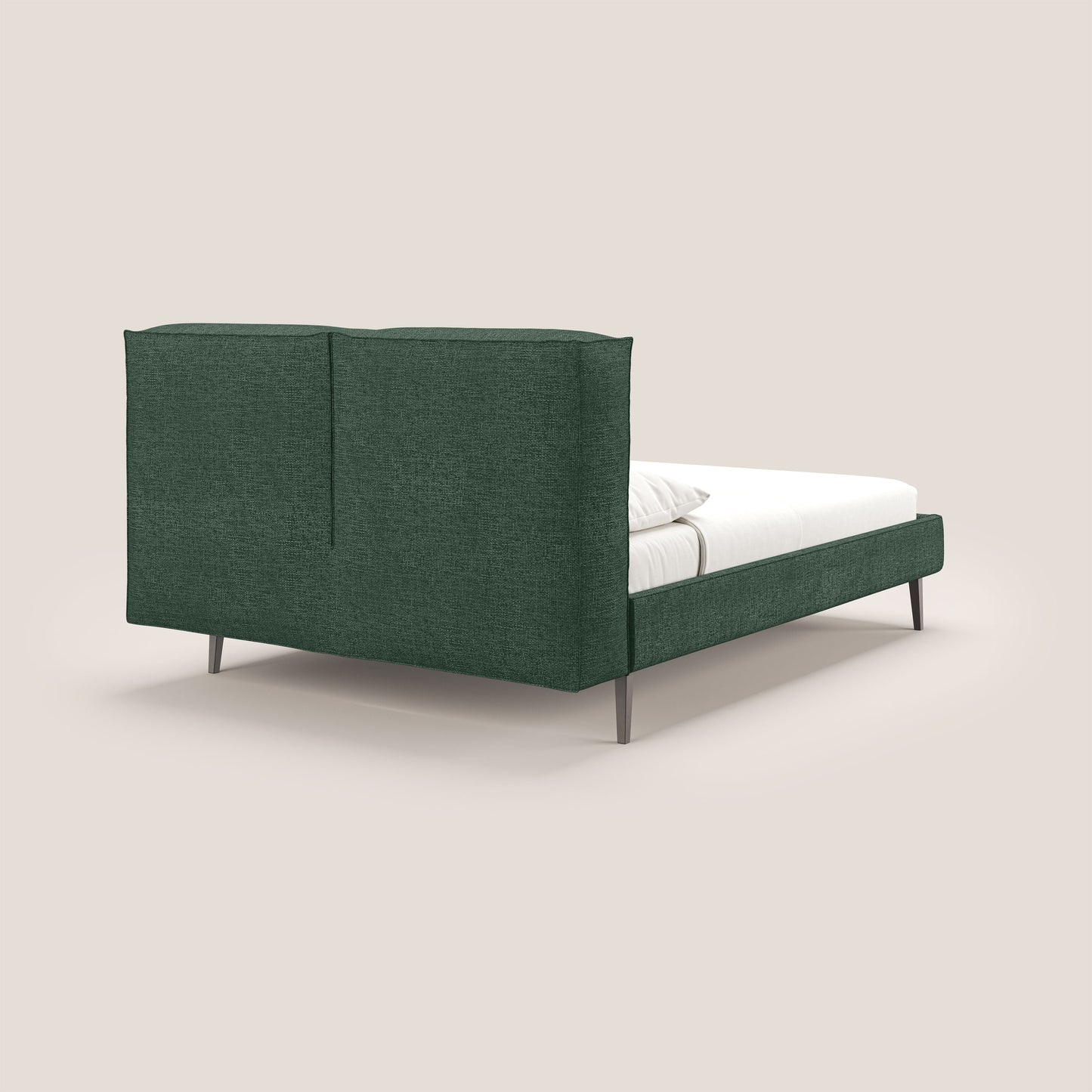 Isotta letto imbottito completamente sfoderabile in morbido tessuto impermeabile T10 verde 