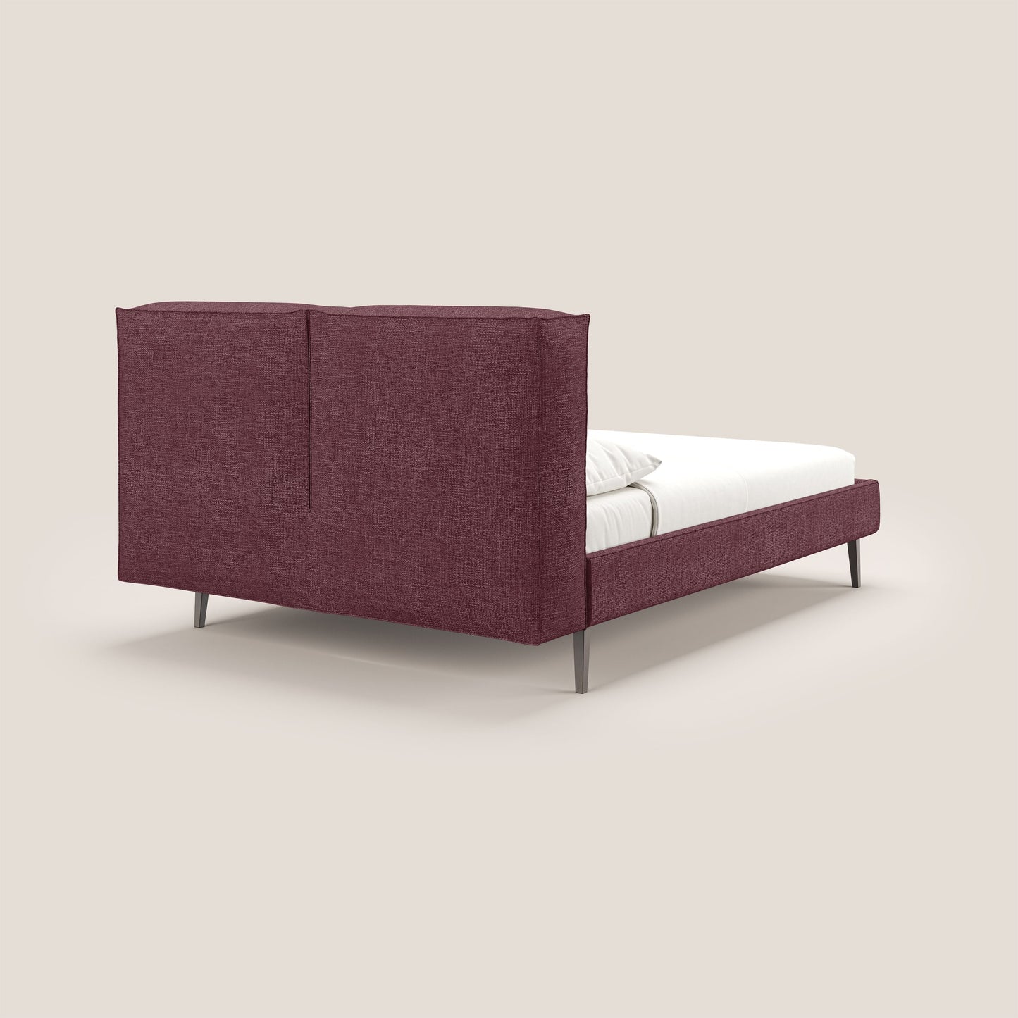 Isotta letto imbottito completamente sfoderabile in morbido tessuto impermeabile T10 bordeaux 