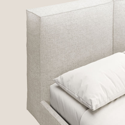 Isotta letto imbottito completamente sfoderabile in morbido tessuto impermeabile T10 panna 