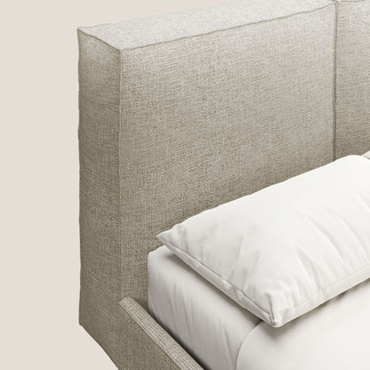 Isotta letto imbottito completamente sfoderabile in morbido tessuto impermeabile T10 tortora 