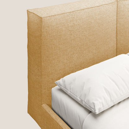 Isotta letto imbottito completamente sfoderabile in morbido tessuto impermeabile T10 giallo 