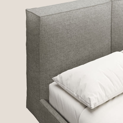 Isotta letto imbottito completamente sfoderabile in morbido tessuto impermeabile T10 talpa 