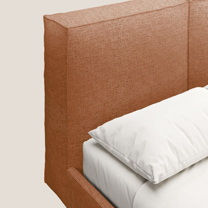 Isotta letto imbottito completamente sfoderabile in morbido tessuto impermeabile T10 arancio 